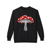 Thick Mushroom 3D applique Black Oversize Sweatshirt